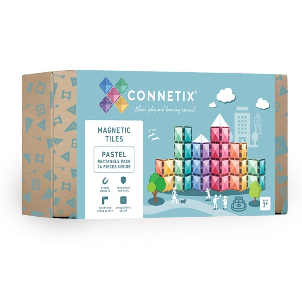 *NEW* Connetix Pastel Rectangle Pack - 24 Piece