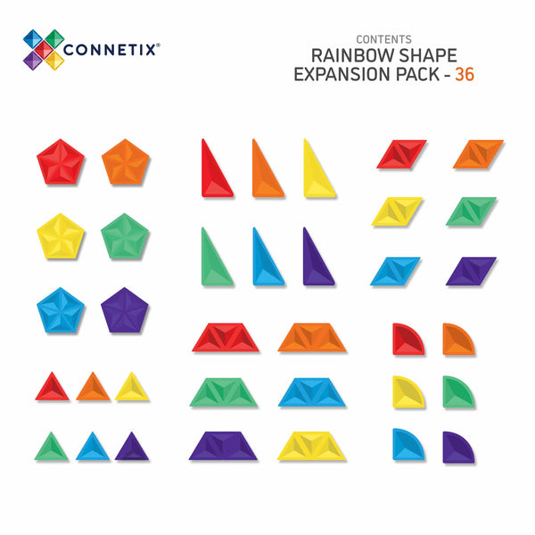 *NEW* Connetix Rainbow Shape Expansion Pack - 36 Piece