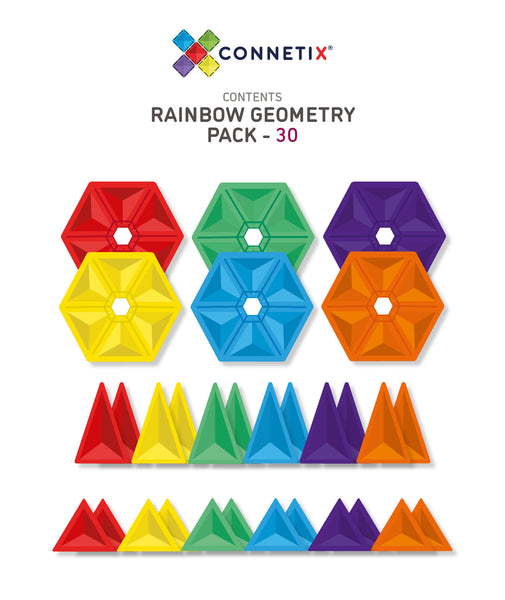 Connetix Tiles Geometry Pack - 30 piece by Peekasense - Malaysia