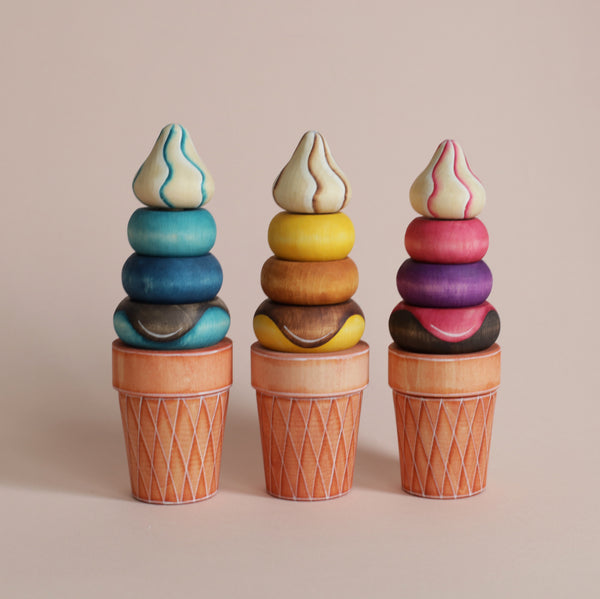Ice Cream Cone Stacker Blocks by Peekasense - Malaysia