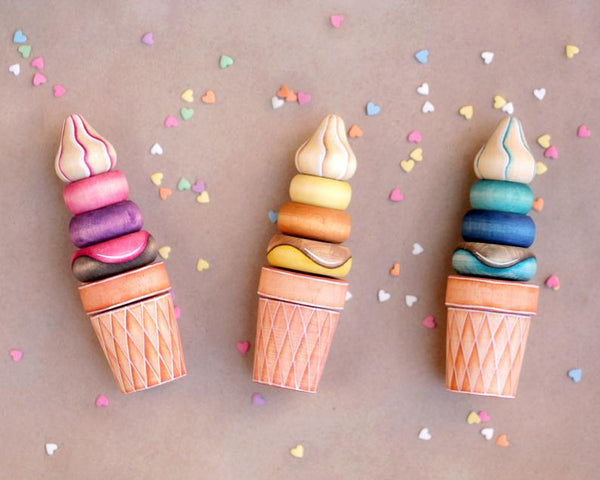 Ice Cream Cone Stacker Blocks by Peekasense - Malaysia